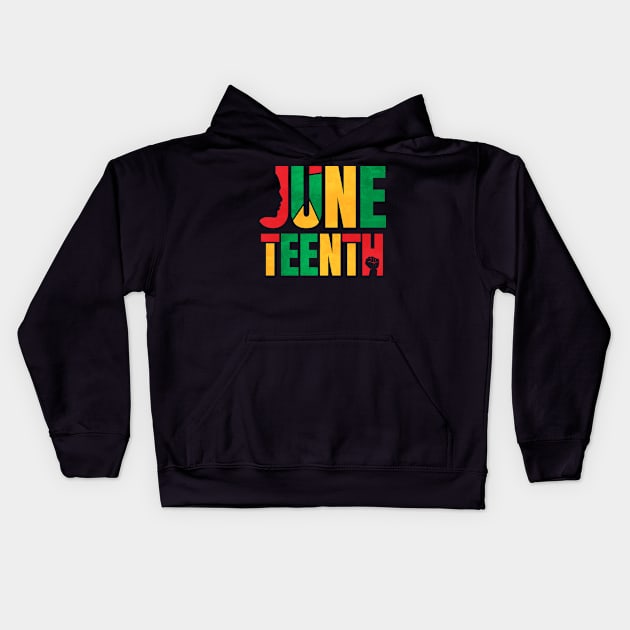 African Heritage Freedom Day Logo Juneteenth Kids Hoodie by SinBle